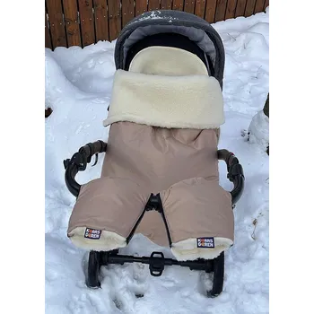 Rukávník Kaarsgaren Nepromokavé merino rukavice béžové na kočárek