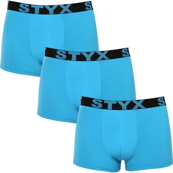 Boxerky 3PACK pánské boxerky Styx sportovní guma světle modré (3G1169) M Možnost vrácení zboží ZDARMA do 120 dnů!