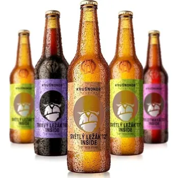 Pivo Pivovar Krušnohor Mix ležáků 12 × 0,5 l