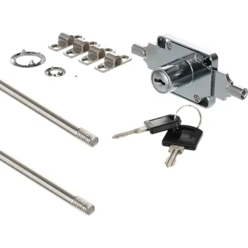 Nábytkové kování Interex Dvoucestný zámek D80N/19 nikl 1000 mm