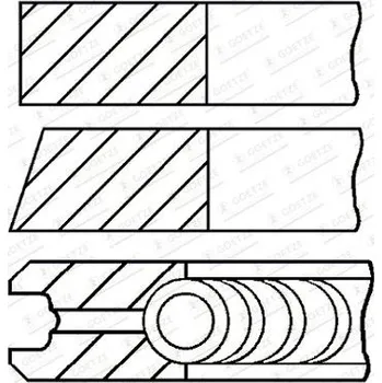 Píst motoru Sada pístních kroužků FEDERAL MOGUL 08-429300-10