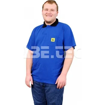 pracovní tričko ESD triko s knoflíky a límcem, modré, velikost XS, 221450 - 101002897