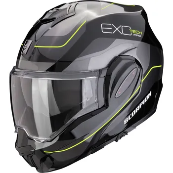 Helma na motorku SCORPION přilba EXO-TECH EVO PRO Commuta black/silver/yellow - L