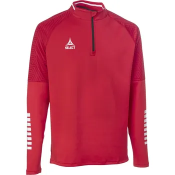Pánská mikina Tréninková mikina Select Training sweat 1/2 zip Monaco červeno bílá Velikost: L