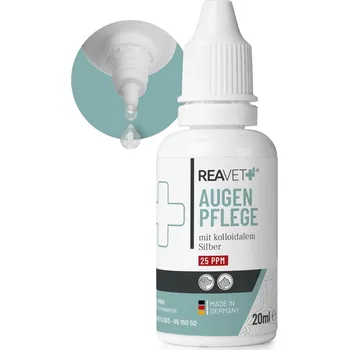 Kosmetika pro psa REAVET Oční kapky s koloidním stříbrem pro zdravé oči (20 ml)