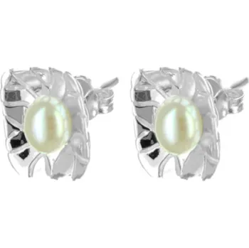 Náušnice Argento 63349 Stříbrné náušnice - syntetická perla