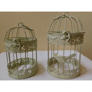 KOVOVÉ PTAČÍ KLECE 2 KUSY NA ZAVĚŠENÍ 1