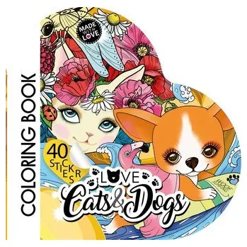 Set školních potřeb Kolorowanka Curly z naklejkami BR Serce 2216