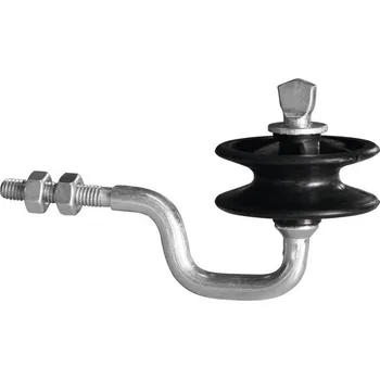 Pro koně Izolátor rohový distanční pro elektrický ohradník, se závitem M6 a maticemi