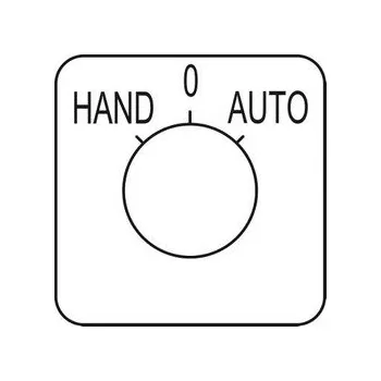 vypínač KZ18434 štítek pro vačkový spínač HAND-O-AUTO, 45x45mm, Schneider Electric