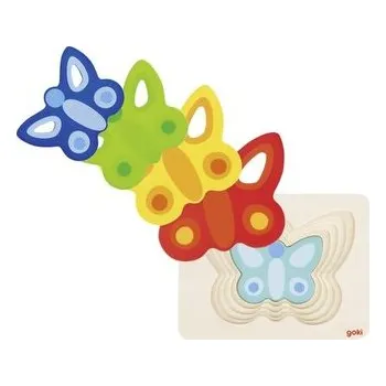 Vrstvené puzzle - motýli II