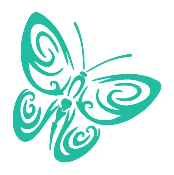 Samolepící dekorace SAMOLEPKA Motýl 019 pravá (25 - tyrkysová) NA AUTO, NÁLEPKA, FÓLIE, POLEP, TUNING, VLASTNÍ TEXT, TISK, AUTOSAMOLEPKY.cz, POLEPY, OBRÁZEK, LOGO, SAMOLEPKY