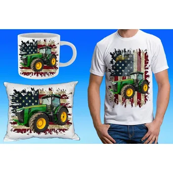 Pánské tričko John Deere 8320R dárkový set 164 (dárkový set s traktorem )