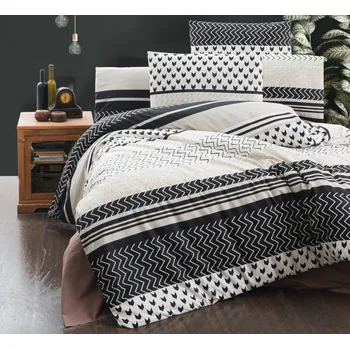 Povlečení Brotex Povlečení bavlna Amazing grey Zipový uzávěr 140 x 200, 70 x 90