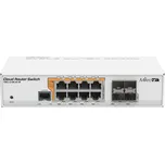MikroTik Cloud Router Switch CRS112-8P-4S-IN, 8x GbE PoE/PoE+, 4xSFP, L5, 2x PSU (PoE budget 65 + 75 W)