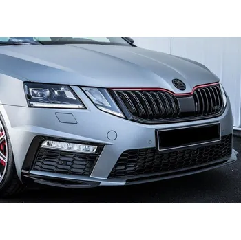 Tuning Díly předního nárazníku, černý lesklý "klavírlak" - Škoda Octavia III. RS Facelift (Díly předního nárazníku pro Škoda Octavia III. RS Facelift od r.v. 2017)