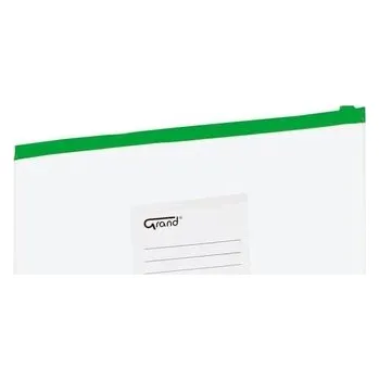 Set školních potřeb Koperta A4 na suwak zielony GRAND