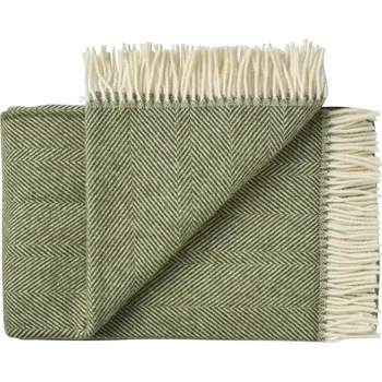 Přehoz na lůžko Silkeborg Uldspinderi, Přehoz Rømø 140 x 240 cm zelený - Formadore