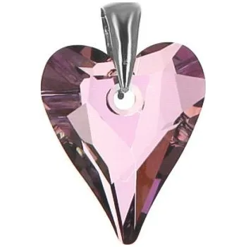 Přívěsek Argento 83012 Stříbrný přívěsek - srdíčko, křišťál Swarovski ve tvaru srdíčka