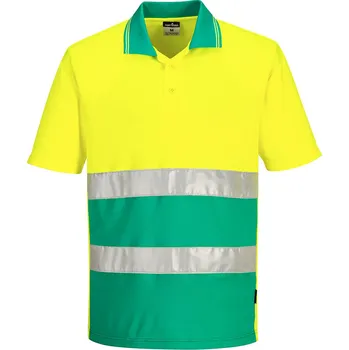 PORTWEST HI-VIS S175 / Lehká reflexní polokošile - HV žlutá/modrozelená S