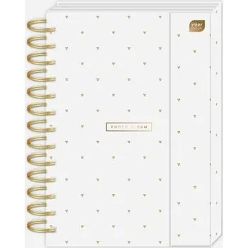 Set školních potřeb Album B5 25 kart metaliczny biały