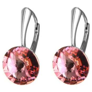 Náušnice Argento 63074 Stříbrné náušnice - kulatý křišťál Swarovski