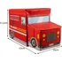 úložný prostor na hračky Kruzzel 22489 Hasiči krabice na hračky červená 