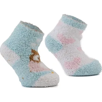 Pidilidi ponožky dívčí FLUFFY s protiskluzem - 2pack, Pidilidi, PD0147-01, holka Velikost: 6-12m
