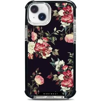 Pouzdro na mobilní telefon Odolný obal Mobiwear MagSafe Elite Bumper - Apple iPhone 14 Plus - D003D Růže na černé (Odolný kryt, pouzdro, obal Mobiwear Elite Bumper na mobil Apple iPhone 14 Plus - D003D Růže na černé, materiál Plast + TPU silikon + kov - zesílená ochrana telefonu,)