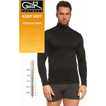 Pánské tričko PŁGOLF MUŽI UDRŽET HORKÉ černá M