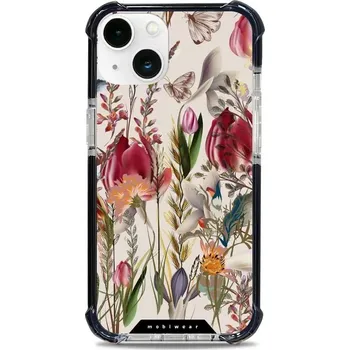 Pouzdro na mobilní telefon Odolný obal Mobiwear MagSafe Elite Bumper - Apple iPhone 13 - D002D Rozkvetlá louka (Odolný kryt, pouzdro, obal Mobiwear Elite Bumper na mobil Apple iPhone 13 - D002D Rozkvetlá louka, materiál Plast + TPU silikon + kov - zesílená ochrana telefonu, podpora