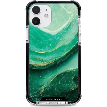 Pouzdro na mobilní telefon Odolný obal Mobiwear MagSafe Elite Bumper - Apple iPhone 12 - D017D Zelený mramor (Odolný kryt, pouzdro, obal Mobiwear Elite Bumper na mobil Apple iPhone 12 - D017D Zelený mramor, materiál Plast + TPU silikon + kov - zesílená ochrana telefonu, podpora)