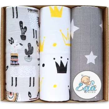 Plena Ega Kids TETRA pleny LUX (3ks) - šedé