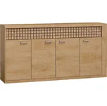 Komoda PULCHERIA 4D2S, dub ribbeck/kostka +možnost VÝNOSU + vyzvednutí ZDARMA