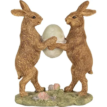 Velikonoční dekorace Dekorace králíčci držící vajíčko - 11*5*13 cm