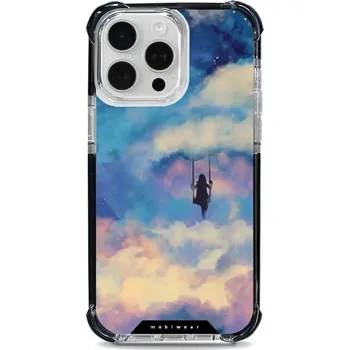 Pouzdro na mobilní telefon Odolný obal Mobiwear MagSafe Elite Bumper - Apple iPhone 15 Pro Max - D021D Dívka na houpačce v oblacích (Odolný kryt, pouzdro, obal Mobiwear Elite Bumper na mobil Apple iPhone 15 Pro Max - D021D Dívka na houpačce v oblacích, materiál Plast + TPU silikon