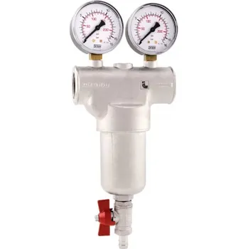 Ochranný vodní filtr Filtr mosazný s manometry a odkalením 3/4"