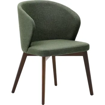 Jídelní židle Zelená čalouněná jídelní židle Kave Home Darice s tmavou podnoží