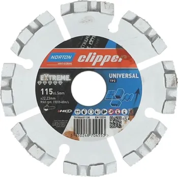 Řezný kotouč NORTON-CLIPPER Frézovací kotouč 115x22.23mm Norton Clipper EXTREME UNIVERSAL TP-Z