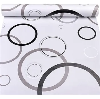 Tapeta Samolepící tapety kruhy černé, šedé, stříbrné