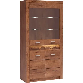 Knihovna Nábytek Pyramida, s.r.o. Vitrína INDIANAPOLIS I-3 jasan světlý