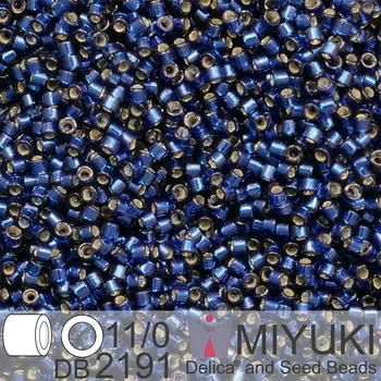 Korálek Korálky Miyuki Delica 11/0. Barva Duracoat S/L Dyed Navy DB2191. Balení 5g.