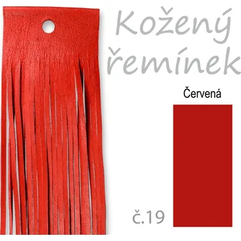 Řemínek na hodinky Kožený řemínek o délce 100 cm v ČERVENÉ barvě č.19.