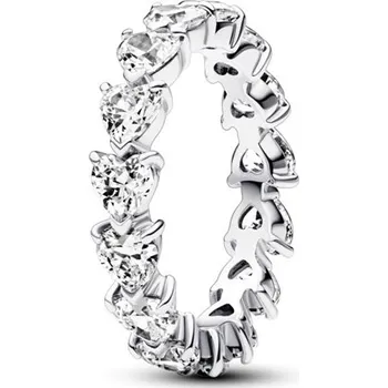 Prsten PANDORA Prsten věčnosti Row of Hearts 56 193103C01-56