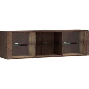 Komoda Závěsná vitrína INDIANAPOLIS I-21 jasan tmavý