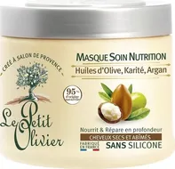 Le Petit Olivier Masque Soin Nutrition vyživující maska pro suché a poškozené vlasy s obsahem bambuckého másla, arganového a olivového oleje 330 ml