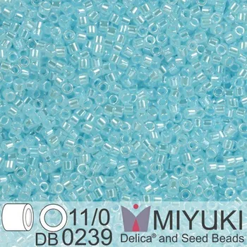 Korálek Korálky Miyuki Delica 11/0. Barva Lt Aqua Ceylon DB0239. Balení 5g.