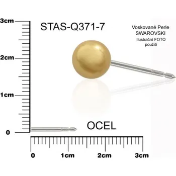 Náušnice Náušnice PUZETA CHIRURGICKÁ OCEL ozn.-STAS-Q371-7. velikost 12mm.