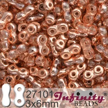 Korálek Korálky INFINITY velikost 3x6mm. Barva pokov 27101 CAPRI GOLD. Balení 10g.