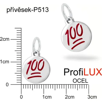 Přívěsek Přívěsek Chirurgická Ocel ozn-P513 medailon 100 velikost pr.12mm tl.1.2mm. Řada přívěsků ProfiLUX.